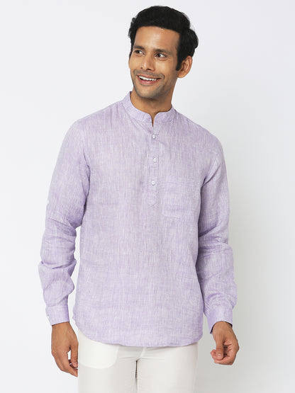 Regular Fit Solid Short Kurta
