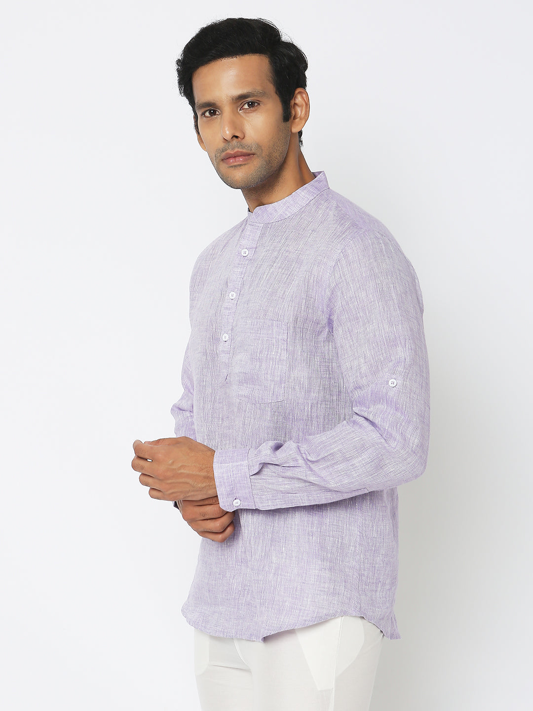 Regular Fit Solid Short Kurta