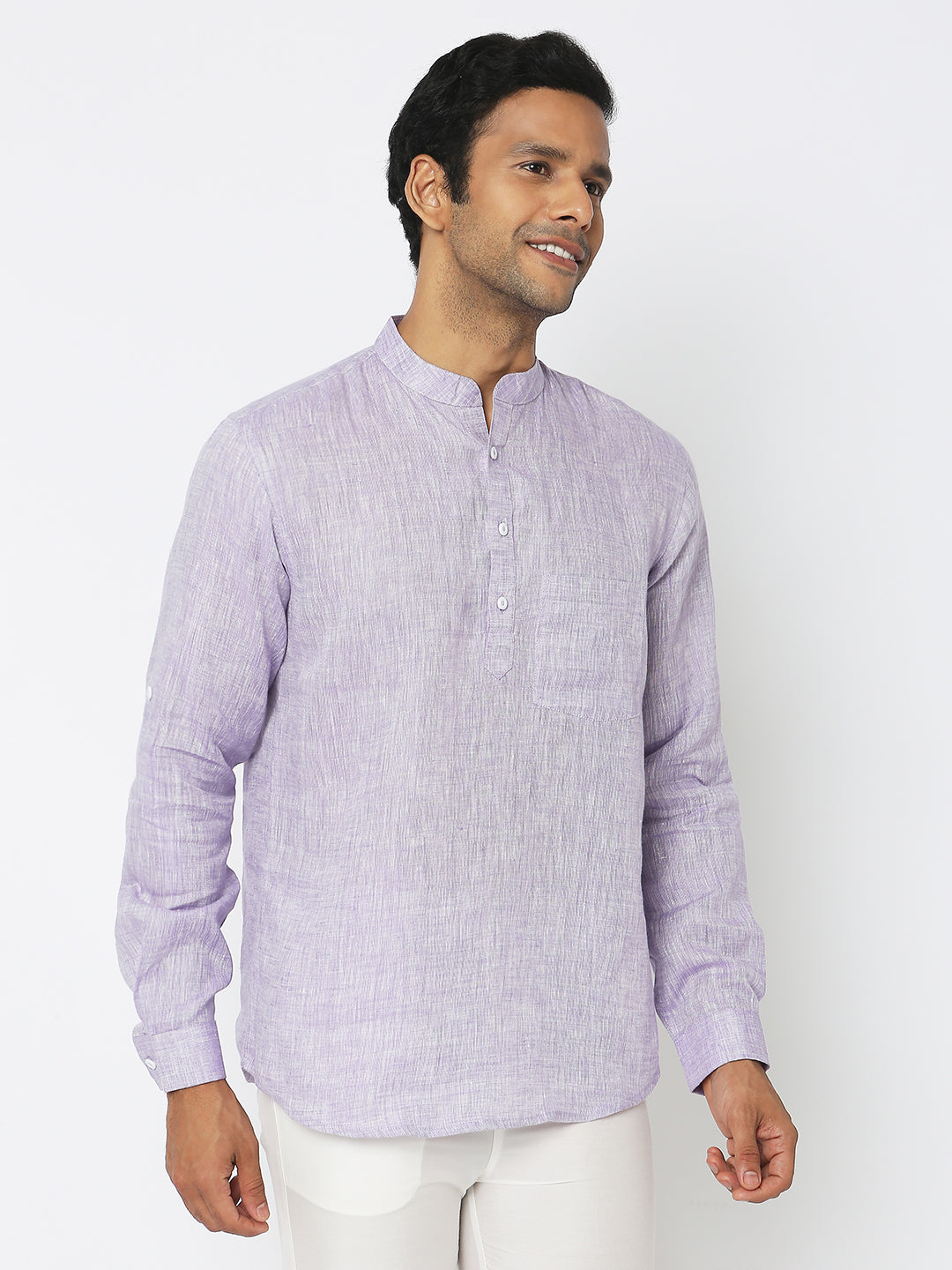 Regular Fit Solid Short Kurta
