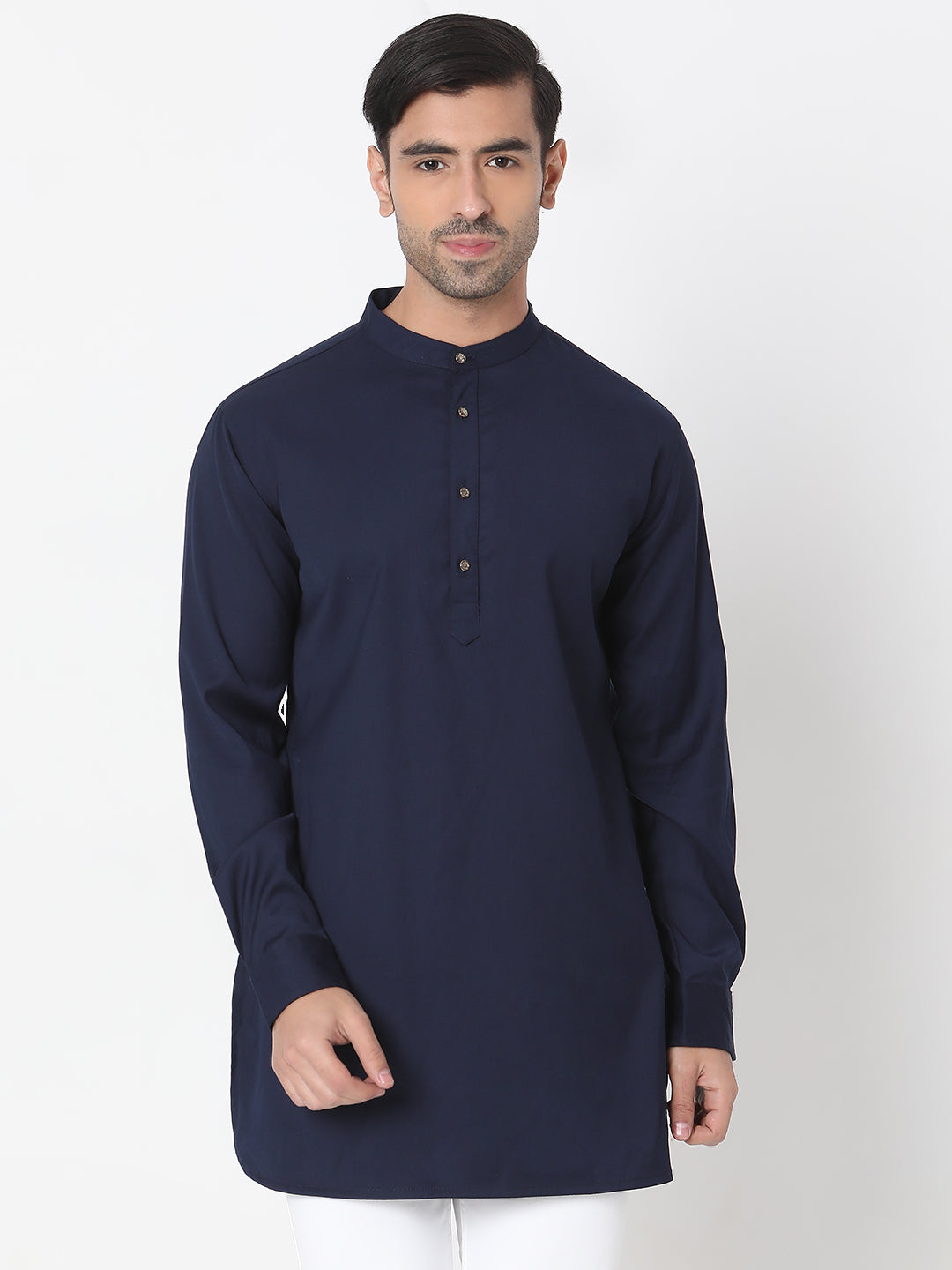 Regular Fit Solid Short Kurta