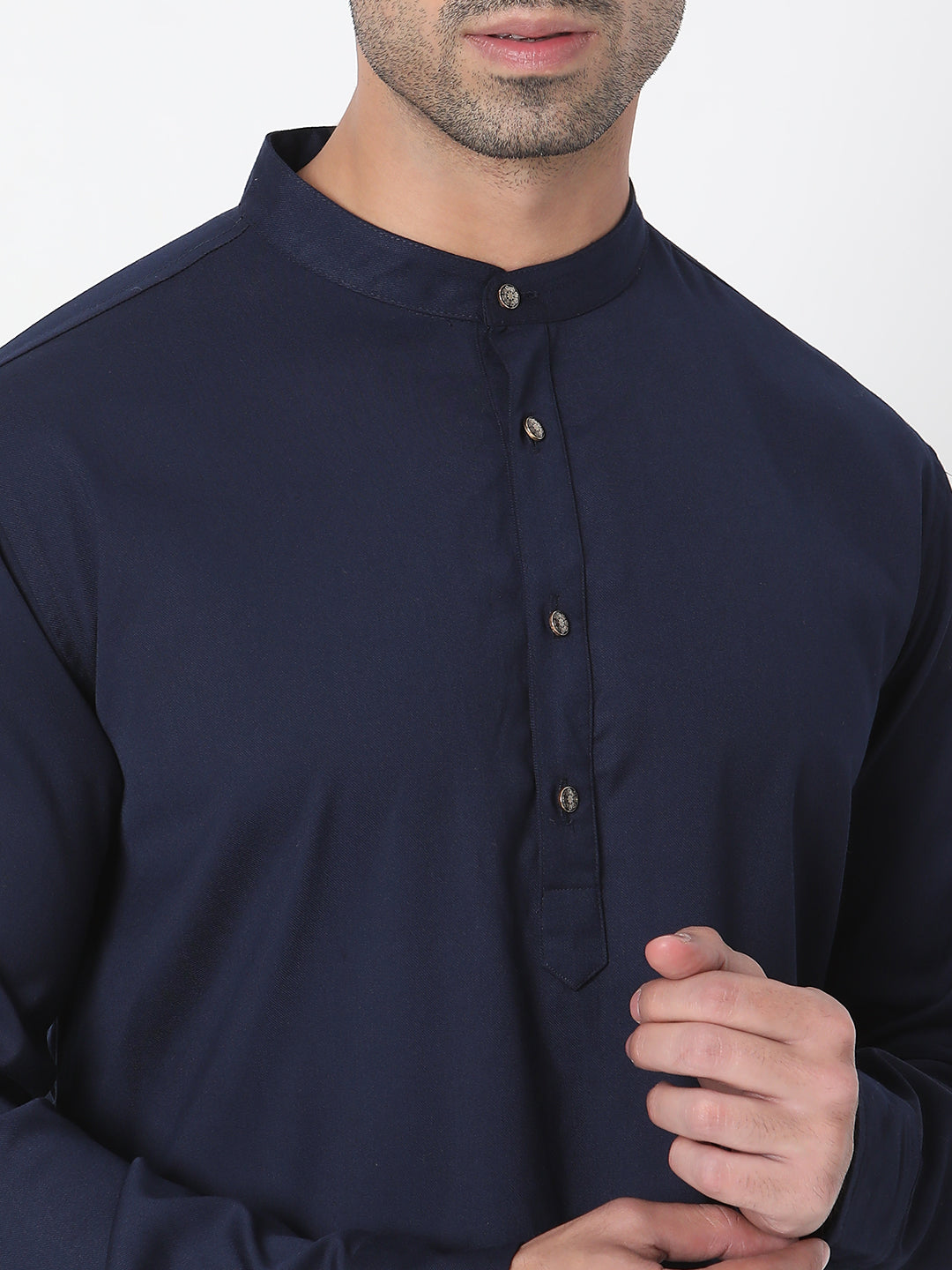 Regular Fit Solid Short Kurta