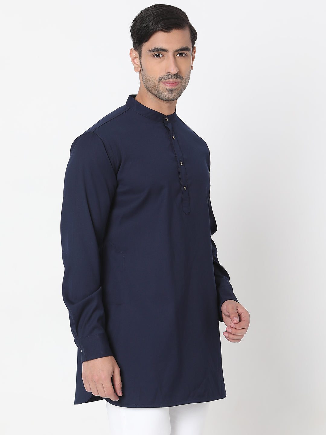 Regular Fit Solid Short Kurta