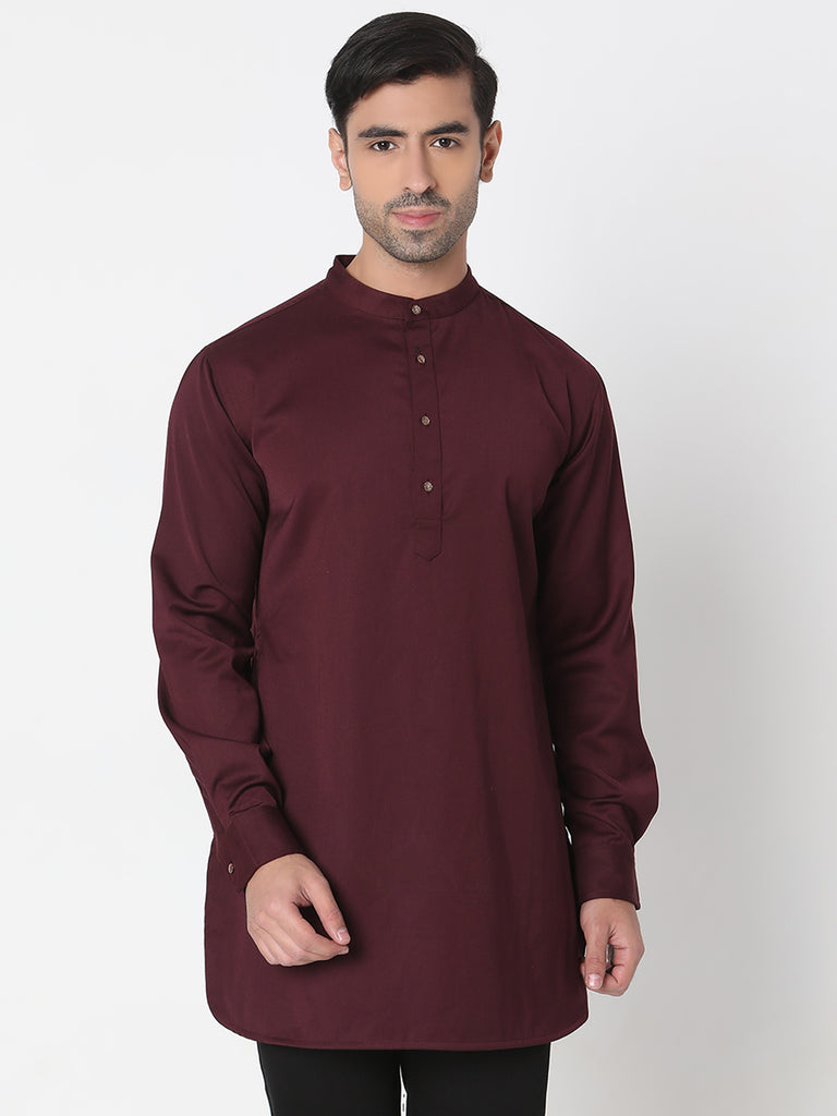 Regular Fit Solid Short Kurta