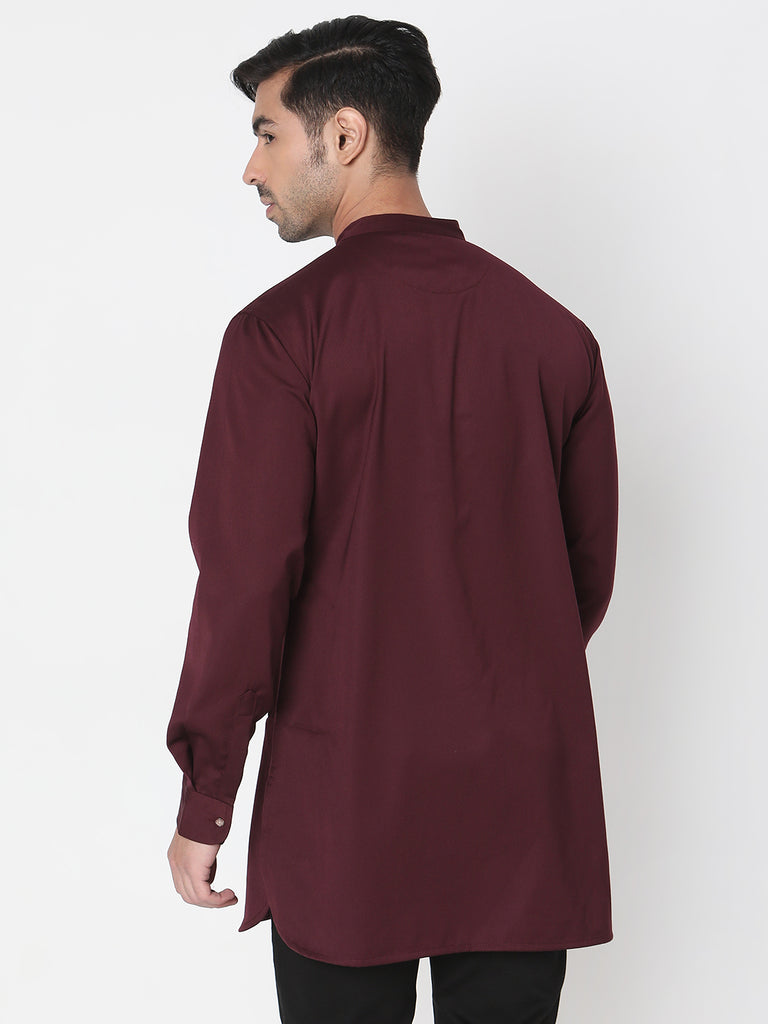 Regular Fit Solid Short Kurta