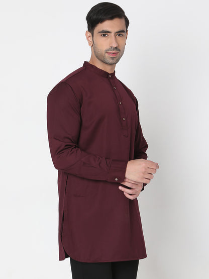 Regular Fit Solid Short Kurta