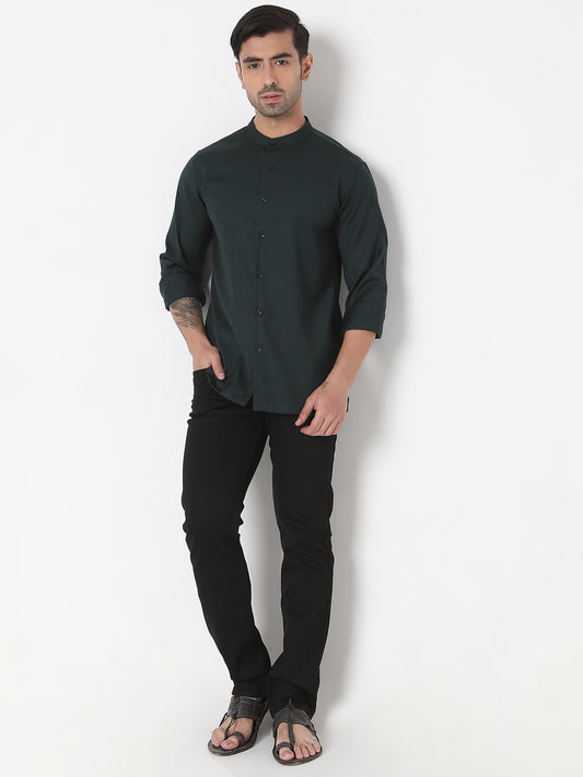Regular Fit Solid Short Kurta