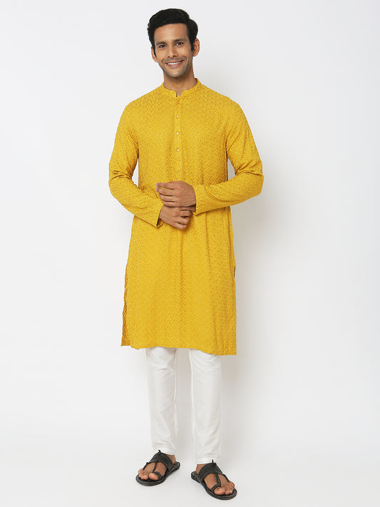 Regular Fit Embroidered Kurta Sets