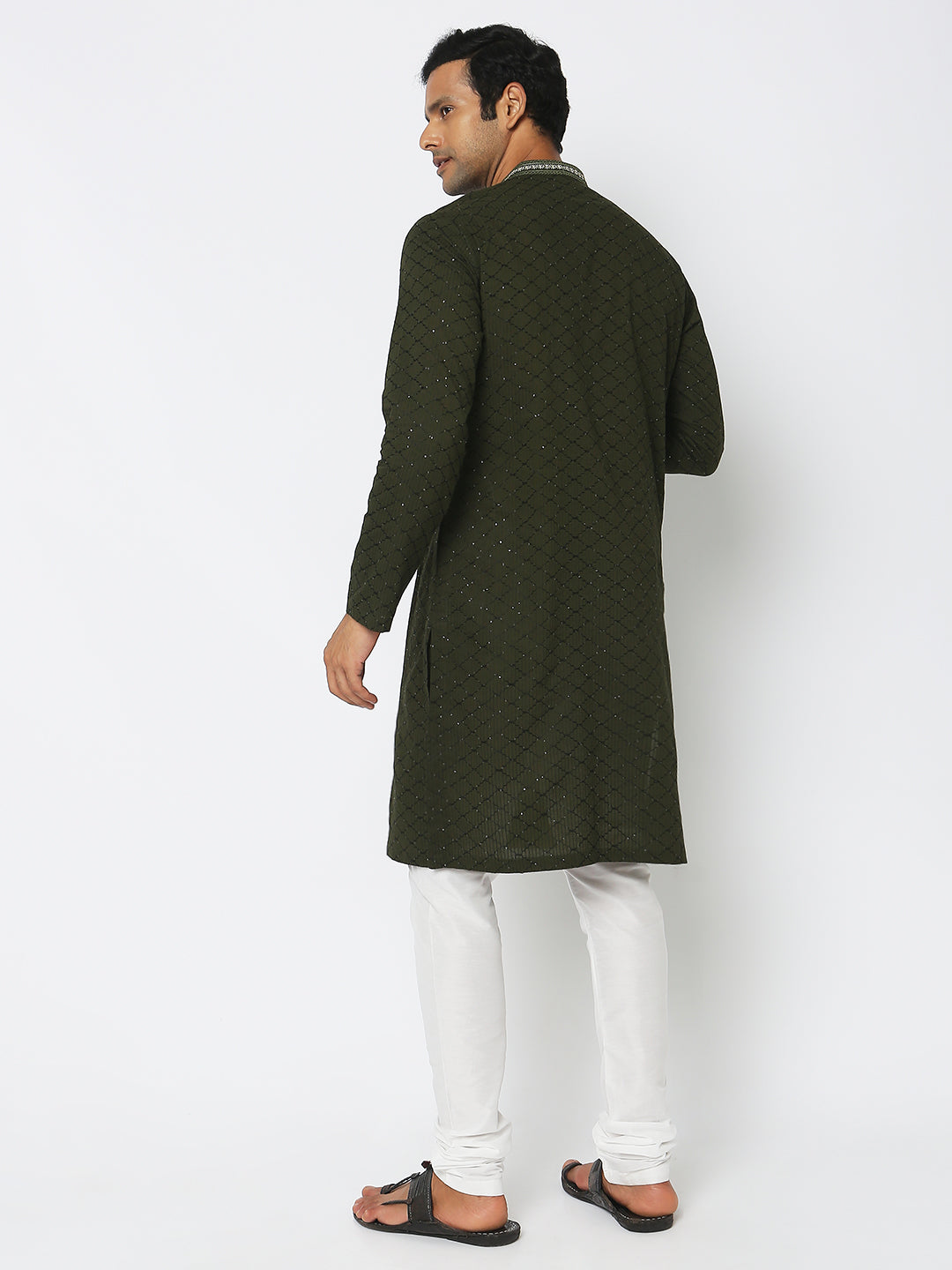 Regular Fit Embroidered Kurta