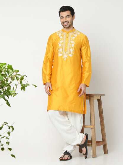 Regular Fit Embroidered Kurta