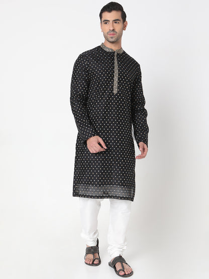 Regular Fit Jacquard Kurta