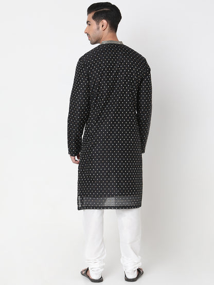 Regular Fit Jacquard Kurta