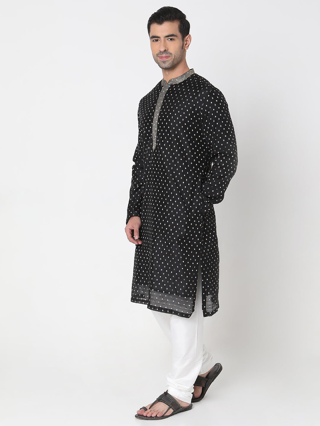 Regular Fit Jacquard Kurta