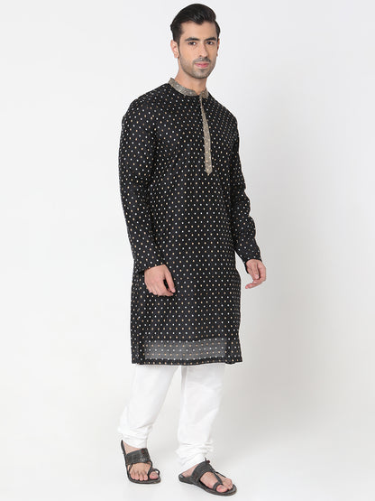 Regular Fit Jacquard Kurta