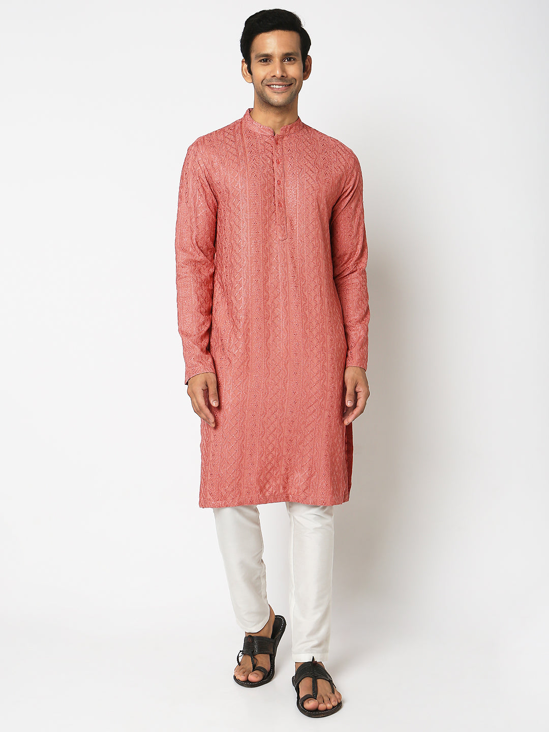 Regular Fit Embroidered Kurta