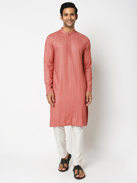 Regular Fit Embroidered Kurta