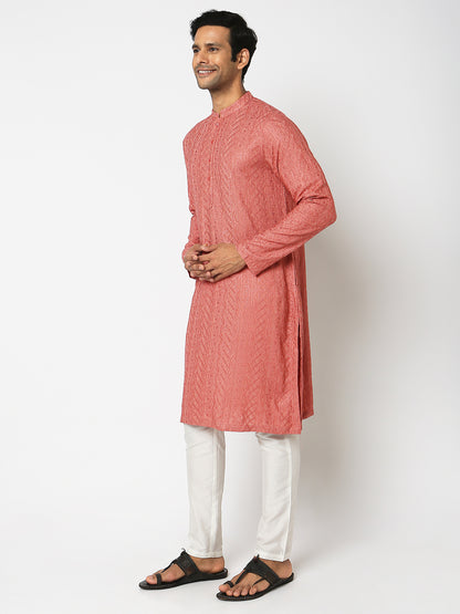 Regular Fit Embroidered Kurta