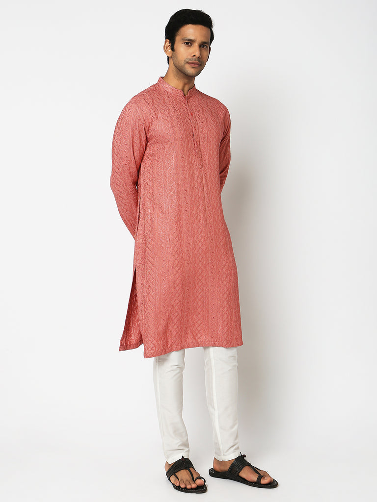 Regular Fit Embroidered Kurta