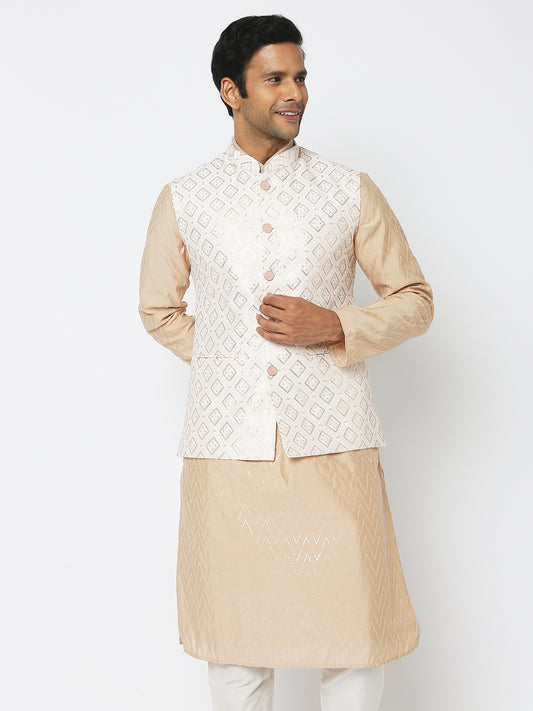 Regular Fit Embellished Ethnic Jacket