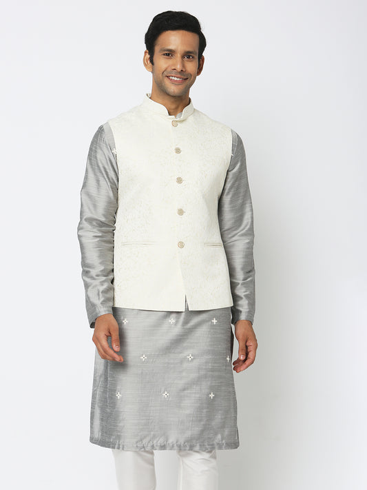 Regular Fit Jacquard Ethnic Jacket