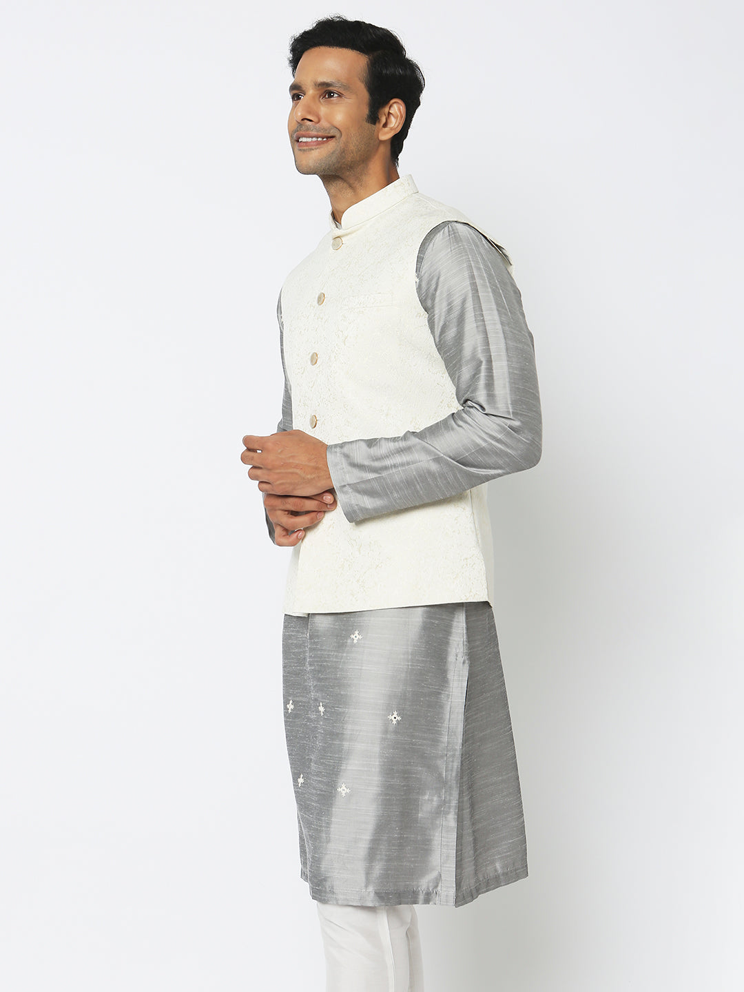 Regular Fit Jacquard Ethnic Jacket