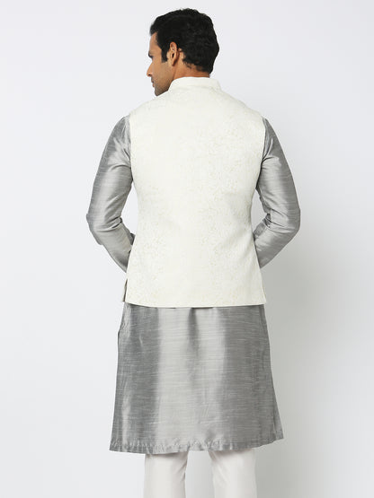 Regular Fit Jacquard Ethnic Jacket