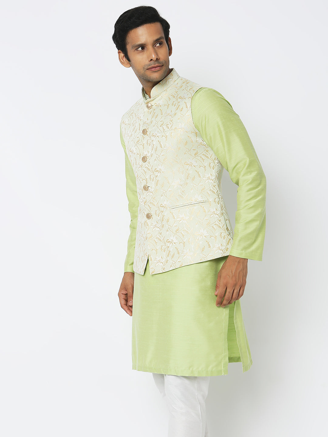 Regular Fit Jacquard Ethnic Jacket