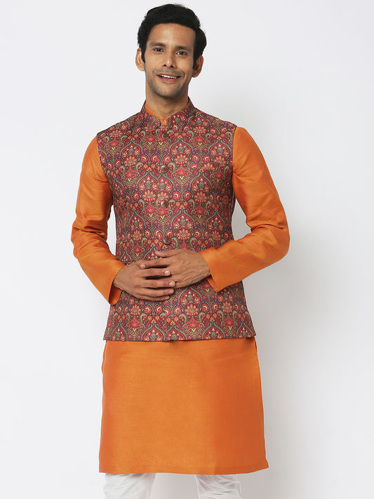 Regular Fit Jacquard Ethnic Jacket
