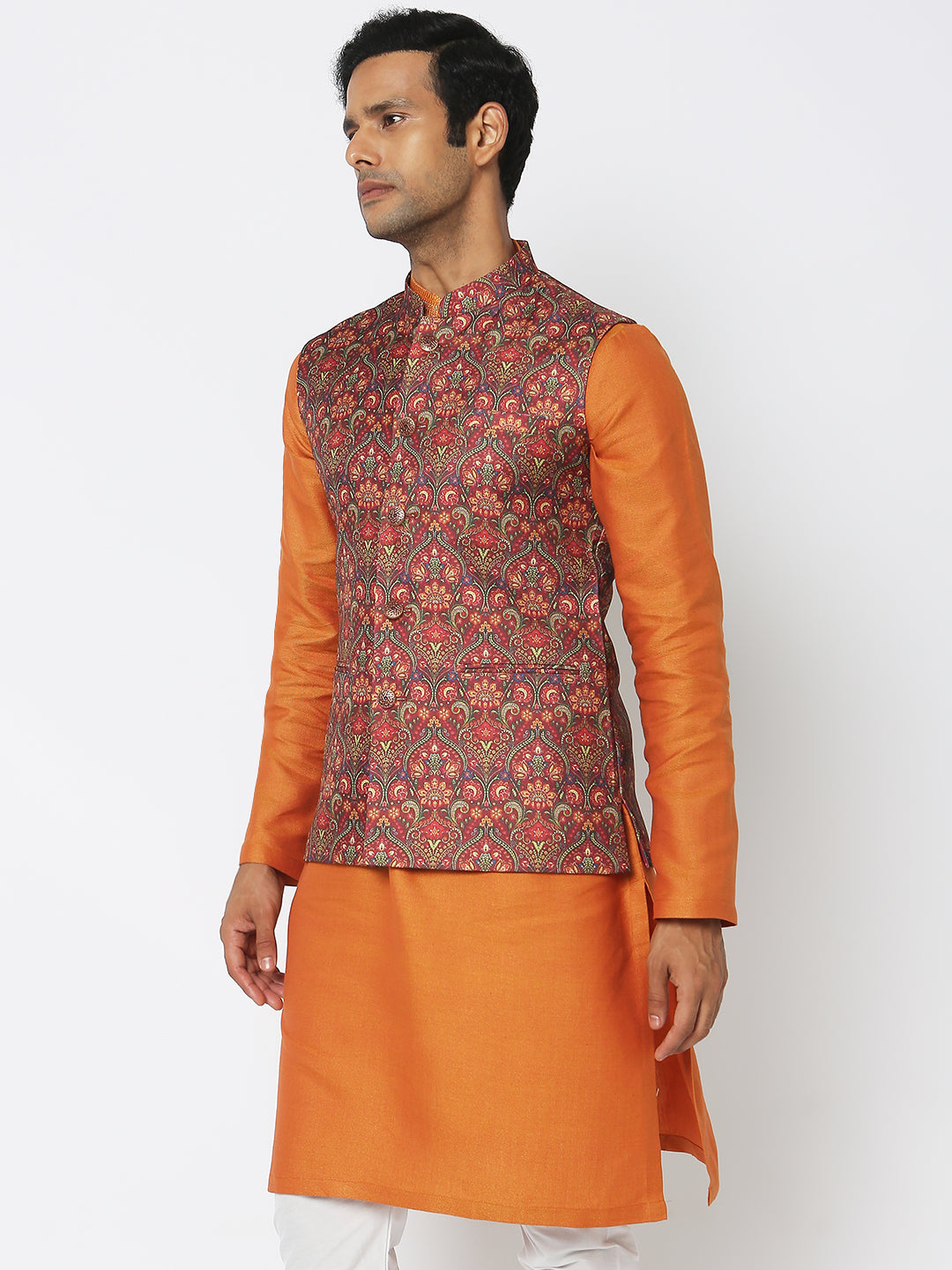 Regular Fit Jacquard Ethnic Jacket