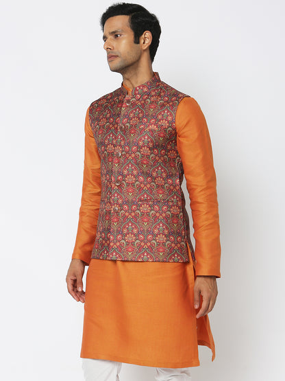 Regular Fit Jacquard Ethnic Jacket