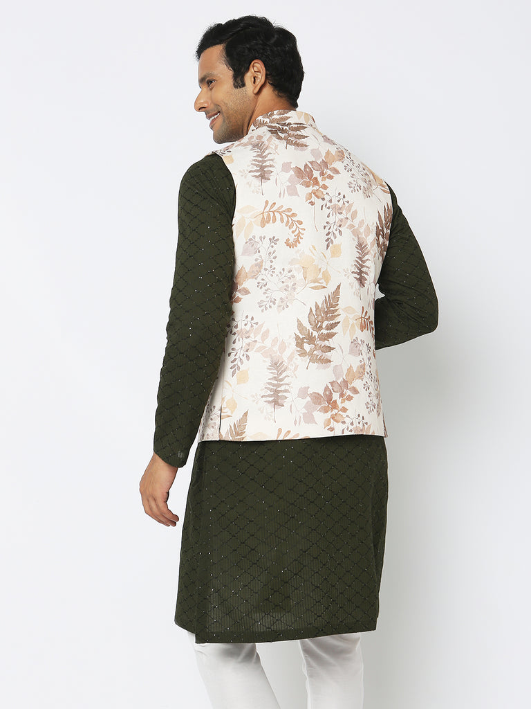 Regular Fit Jacquard Ethnic Jacket