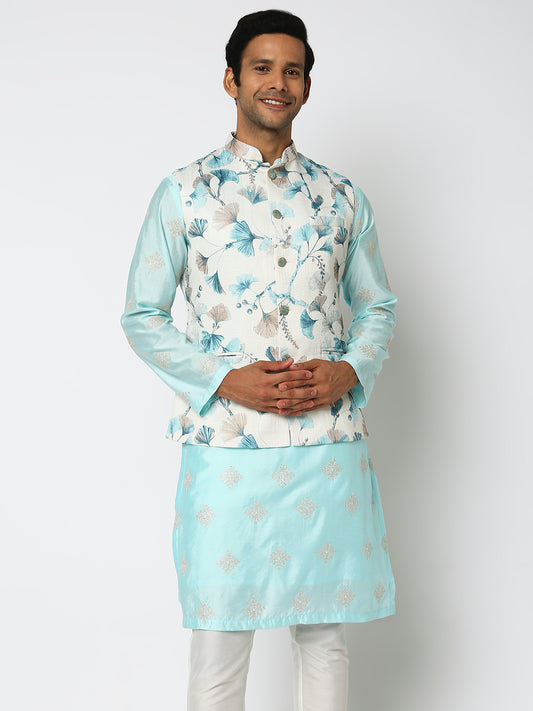 Regular Fit Jacquard Ethnic Jacket