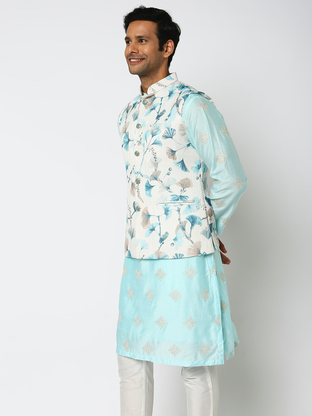 Regular Fit Jacquard Ethnic Jacket