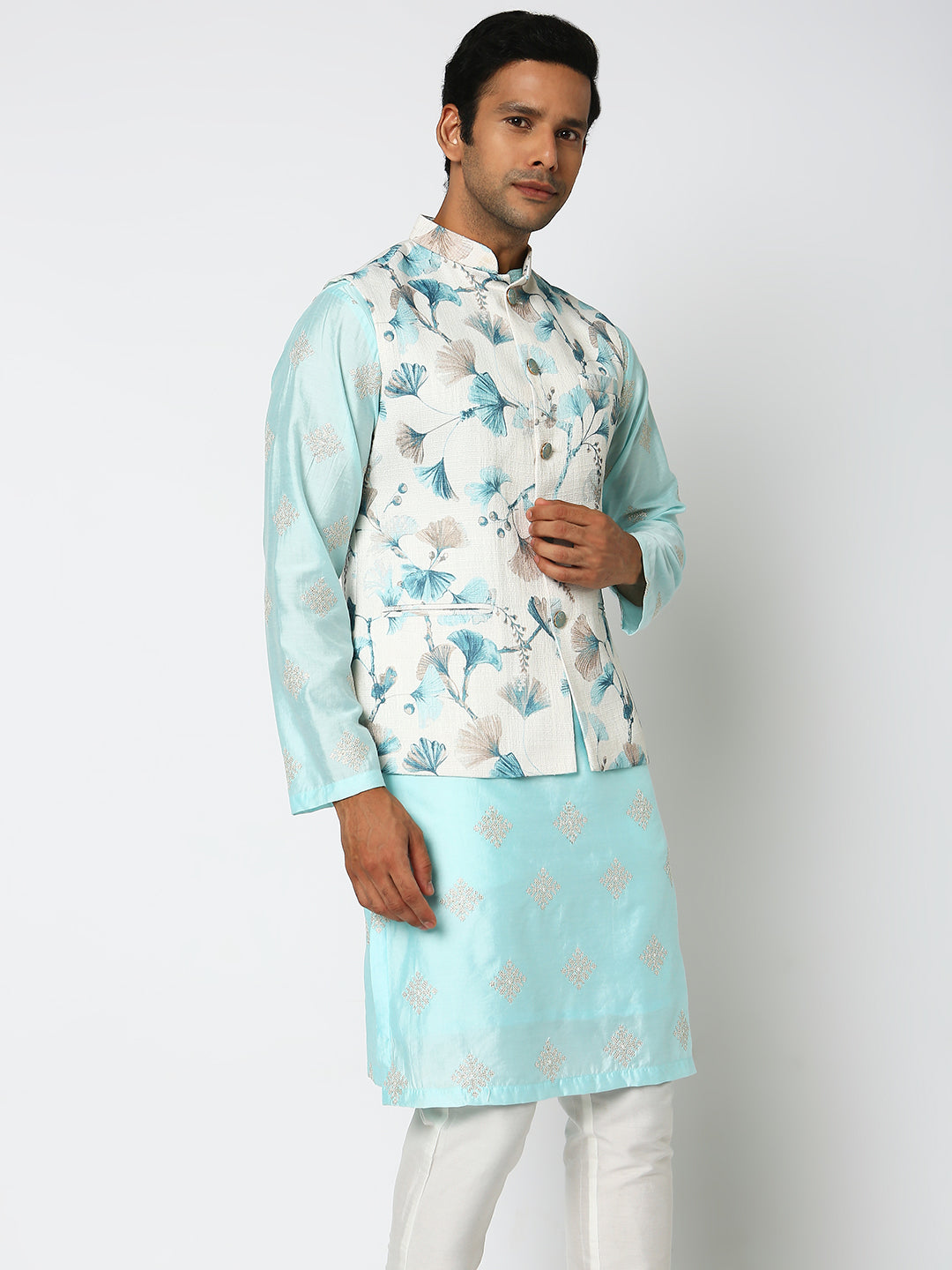 Regular Fit Jacquard Ethnic Jacket