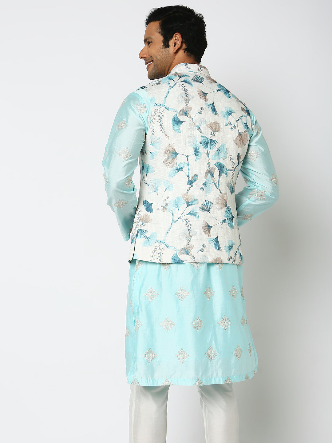 Regular Fit Jacquard Ethnic Jacket
