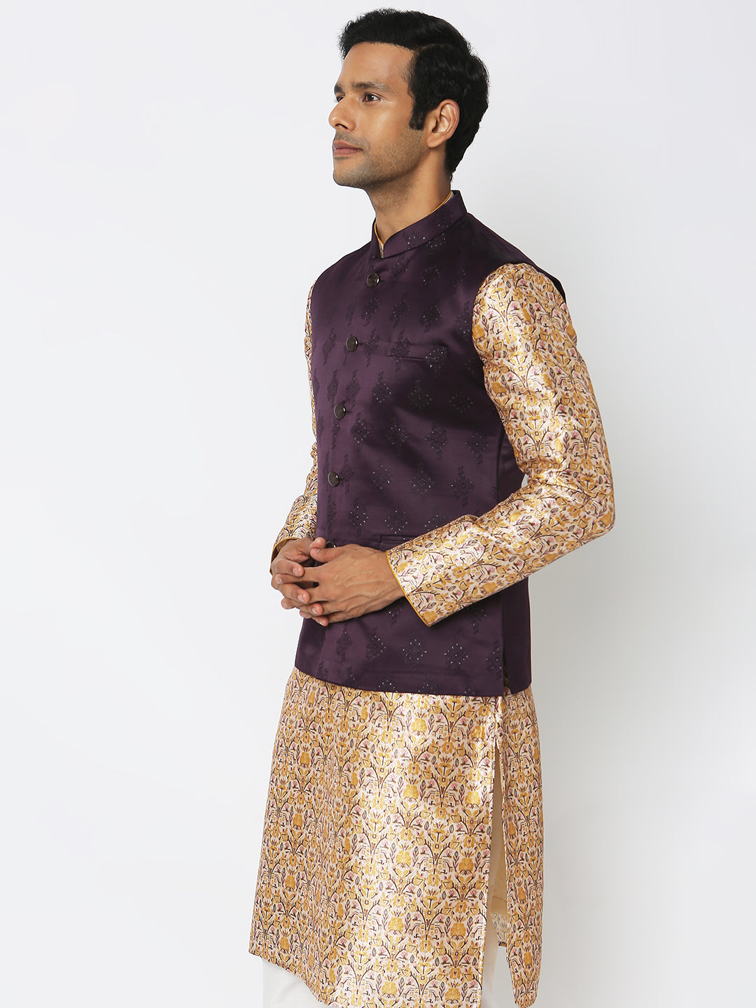 Regular Fit Jacquard Ethnic Jacket