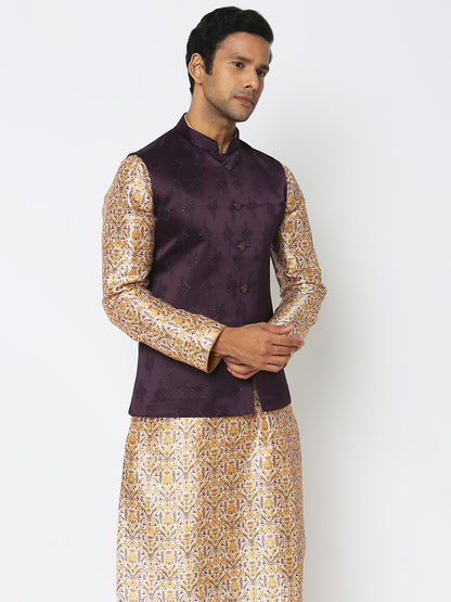 Regular Fit Jacquard Ethnic Jacket