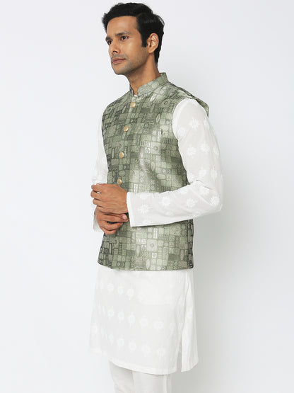 Regular Fit Jacquard Ethnic Jacket