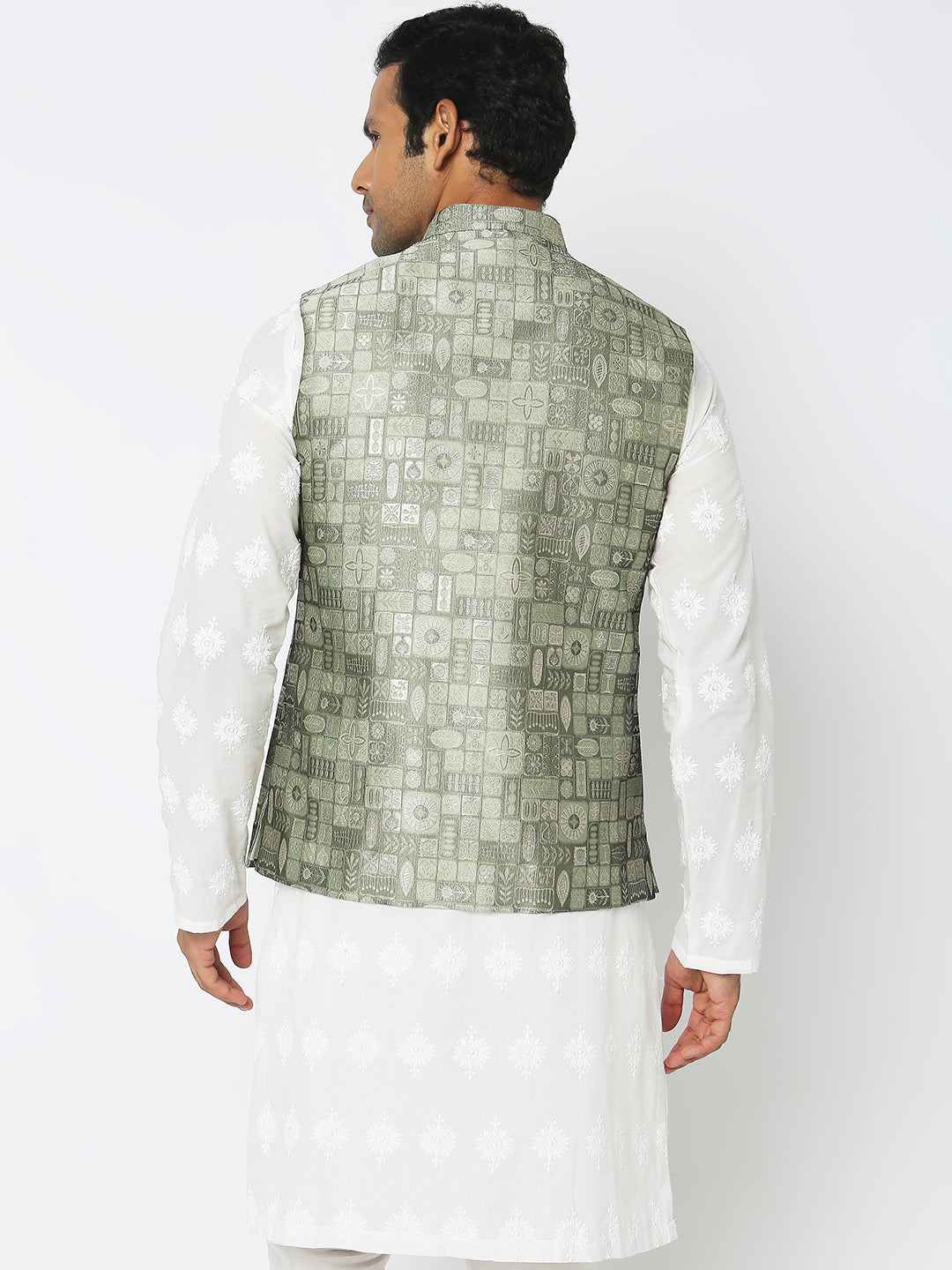 Regular Fit Jacquard Ethnic Jacket