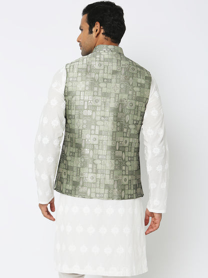 Regular Fit Jacquard Ethnic Jacket