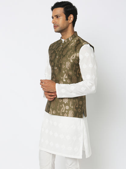 Regular Fit Jacquard Ethnic Jacket