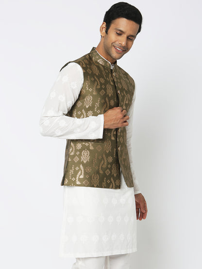Regular Fit Jacquard Ethnic Jacket
