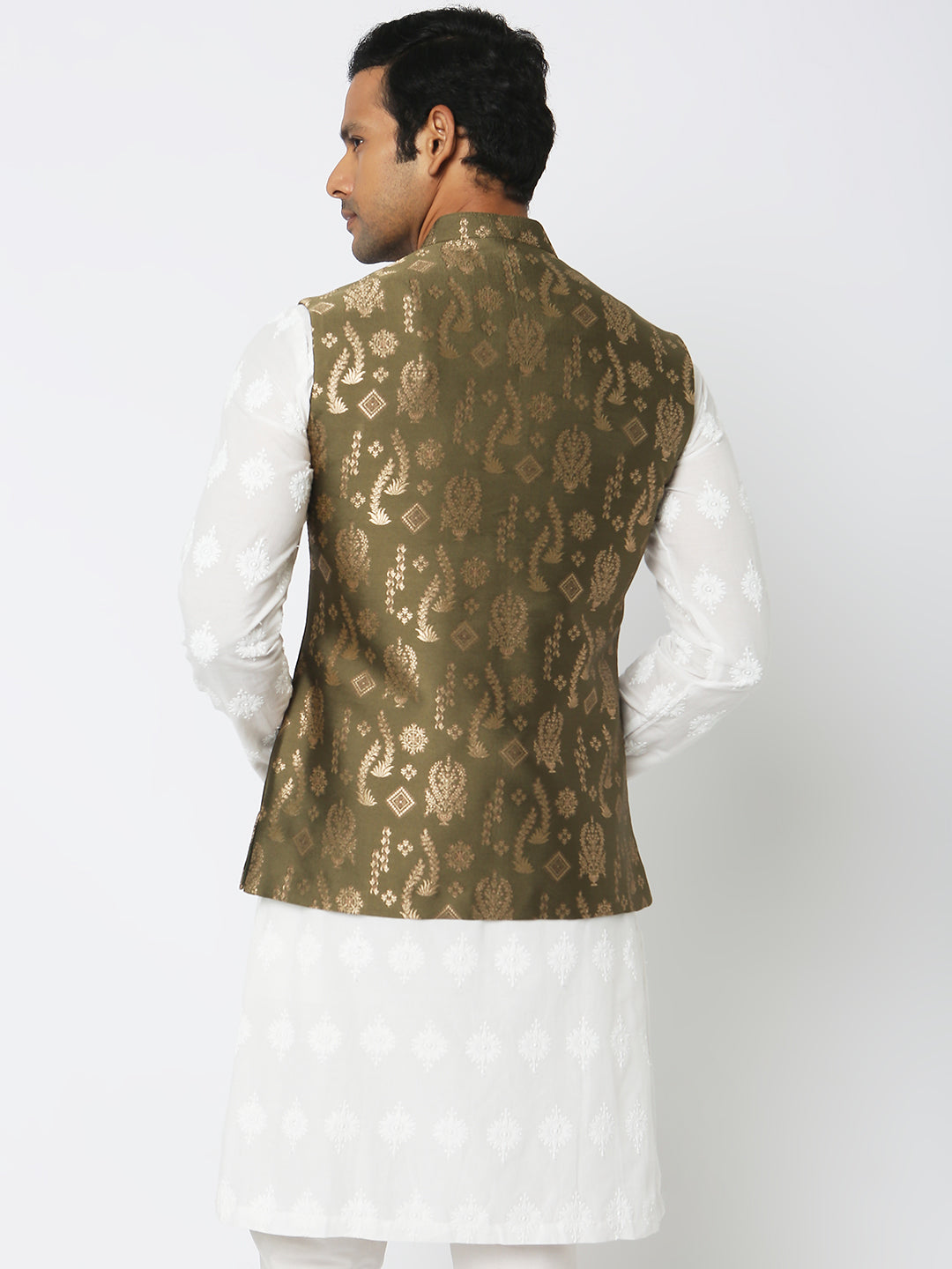Regular Fit Jacquard Ethnic Jacket