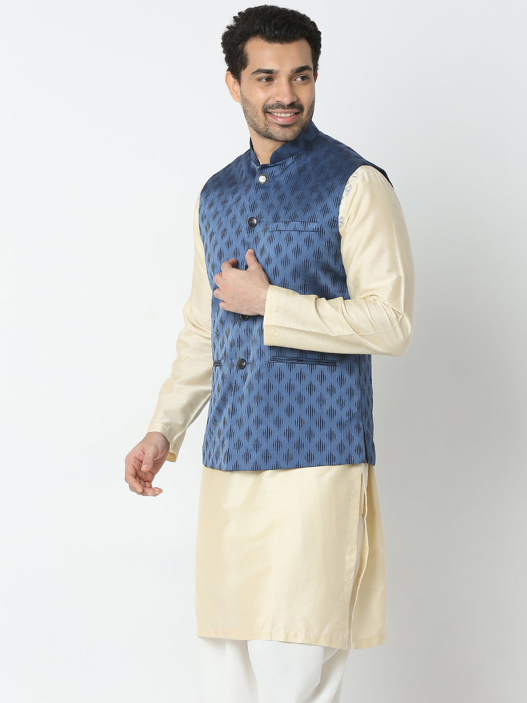 Regular Fit Jacquard Ethnic Jacket
