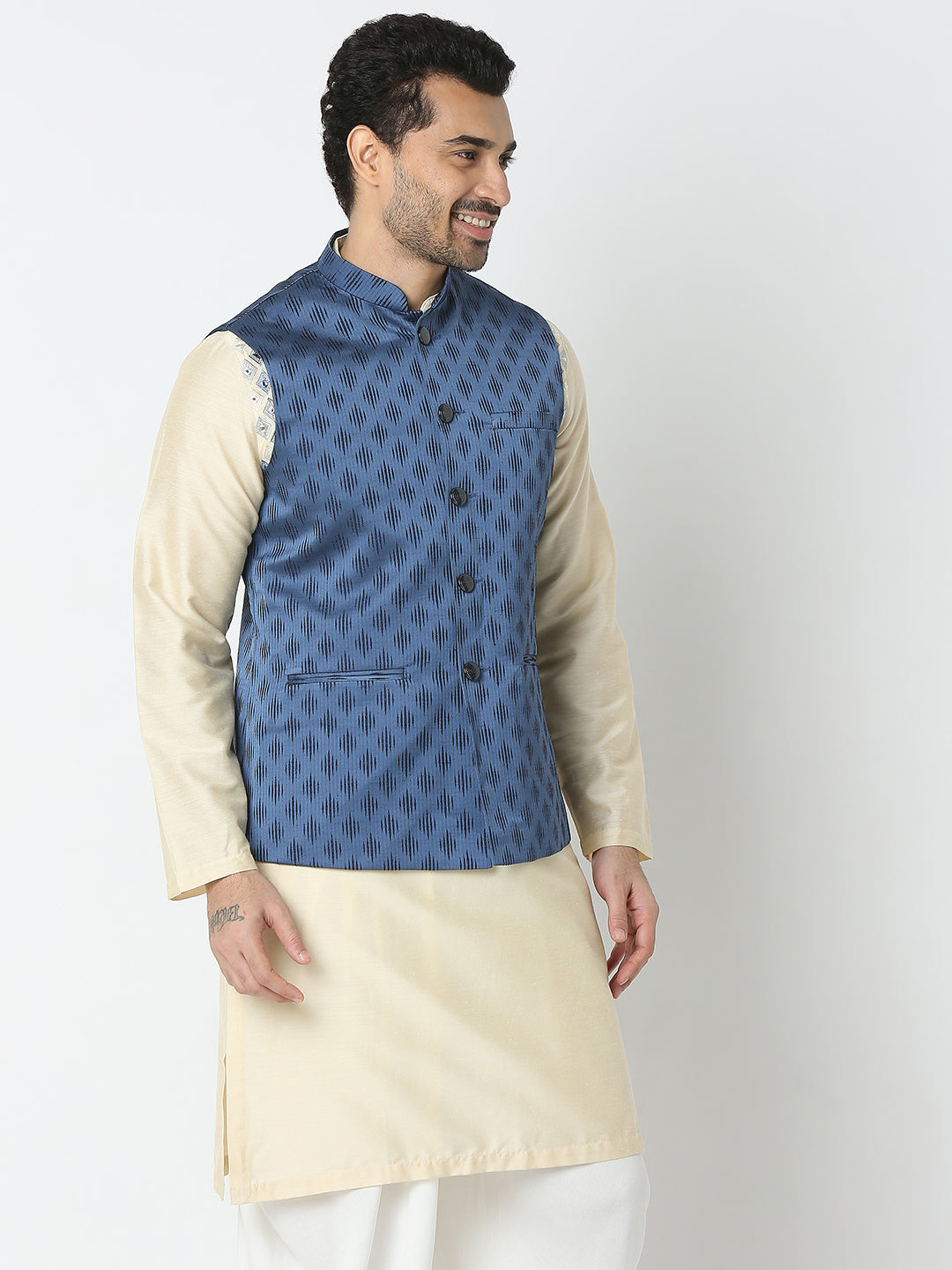 Regular Fit Jacquard Ethnic Jacket