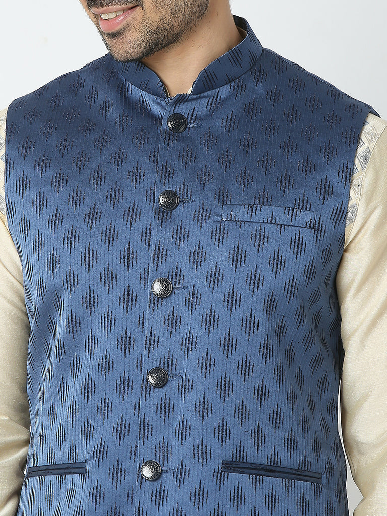 Regular Fit Jacquard Ethnic Jacket