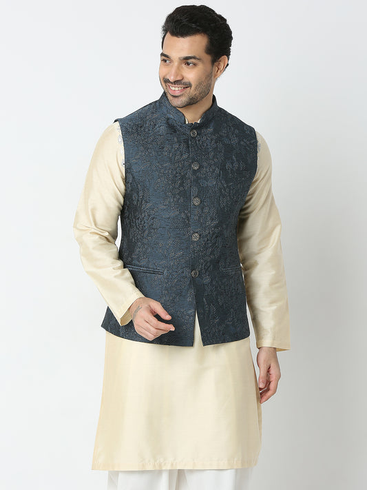 Regular Fit Jacquard Ethnic Jacket