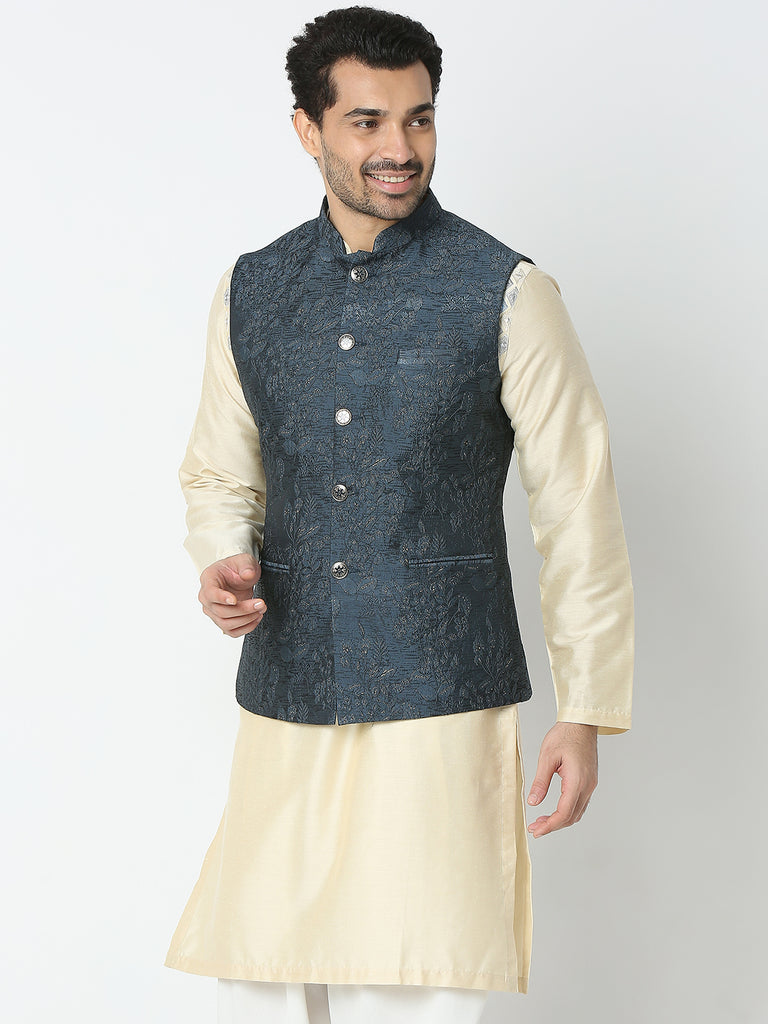 Regular Fit Jacquard Ethnic Jacket