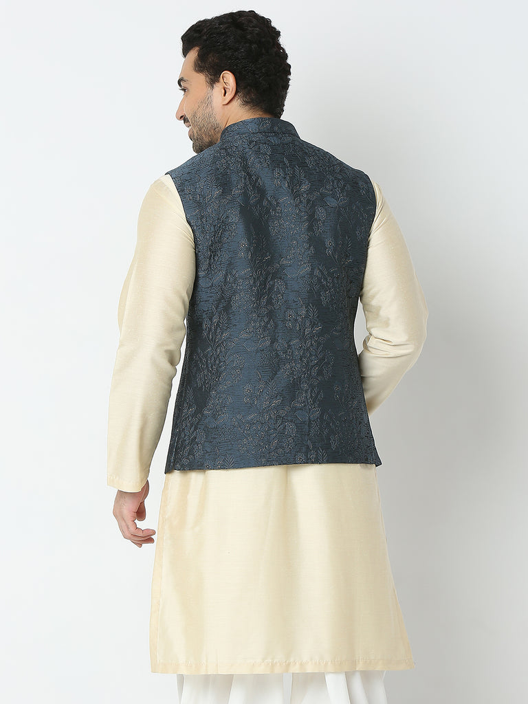 Regular Fit Jacquard Ethnic Jacket