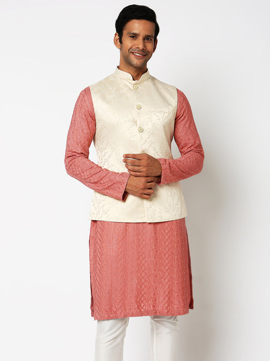 Regular Fit Jacquard Ethnic Jacket