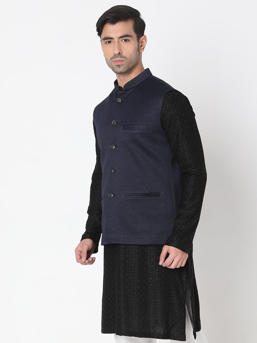 Regular Fit Solid Ethnic Jackets